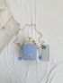 Mini Box Bag Drawstring Chain Strap