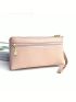 Small Square Bag Litchi Embossed Zip Front