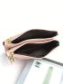 Small Square Bag Litchi Embossed Zip Front