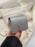 Mini Flap Square Bag Metal Decor