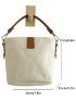 Two Tone Bucket Bag Mini Canvas