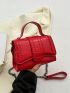 Mini Square Bag Crocodile Embossed Chain Strap Flap For Work