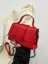 Mini Square Bag Crocodile Embossed Chain Strap Flap For Work