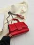 Mini Square Bag Crocodile Embossed Chain Strap Flap For Work