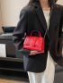 Mini Square Bag Crocodile Embossed Chain Strap Flap For Work