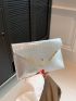Crocodile Embossed Envelope Bag Medium Flap