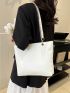 Crocodile Embossed Shoulder Tote Bag Small