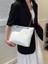 Crocodile Embossed Shoulder Tote Bag Small