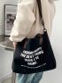 Waterproof Canvas Handbag Shoulder Bag For Women Large Crossbody Bag For Students School Bag