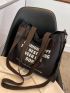 Waterproof Canvas Handbag Shoulder Bag For Women Large Crossbody Bag For Students School Bag