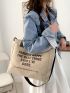 Teen Girls Handbag Shoulder Bag Canvas Women Tote Crossbody Bag Youth School Bag