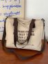 Teen Girls Handbag Shoulder Bag Canvas Women Tote Crossbody Bag Youth School Bag