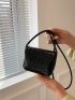 Mini Flap Square Bag Crocodile Embossed Metallic Funky PU