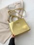 Small Square Bag Embossed Detail Metallic Funky