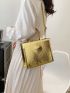 Small Square Bag Embossed Detail Metallic Funky