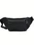 Mini Fanny Pack Minimalist Black Earphone Hole Detail