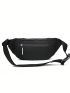 Mini Fanny Pack Minimalist Black Earphone Hole Detail