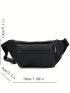 Mini Fanny Pack Minimalist Black Earphone Hole Detail