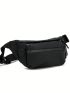 Mini Fanny Pack Minimalist Black Earphone Hole Detail