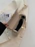 Small Saddle Bag Beige Flap For Work