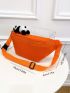 Mini Waist Bag Solid Color Cartoon Panda Decor