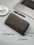 Metal Letter Long Wallet Zipper Around