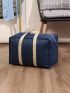 Colorblock Storage Bag Double Handle For Daily & Home