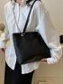 Small Shoulder Tote Bag Crocodile Embossed Chain Strap For Work