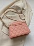 Small Square Bag Quilted Chain Flap