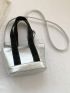 Mini Bucket Bag Crocodile Print Adjustable-strap