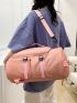 Letter Graphic Travel Bag Sporty Pink