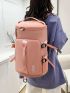 Letter Graphic Travel Bag Sporty Pink