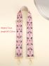 Adjustable Bag Strap Geometric Jacquard Polyester