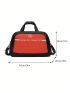 Letter Graphic Double Handle Travel Bag Large Capacity