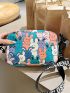 Cartoon Rabbit Graphic Square Bag Fashion