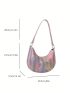 Colorblock Chevron Detail Hobo Bag Fashion