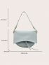 Knot Detail Flap Saddle Bag Fashion Blue