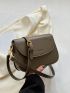 Letter Detail Flap Square Bag Fashion