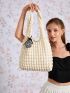 MOD Minimalist Shopper Bag Small With Bag Charm Ruched Detail