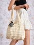 MOD Minimalist Shopper Bag Small With Bag Charm Ruched Detail