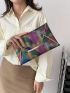 Medium Envelope Bag Colorblock Metal Decor For Daily