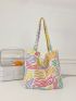 Colorblock Shopper Bag Striped Pattern