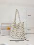 Large Shopper Bag Floral Graphic