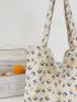 Large Shopper Bag Floral Graphic