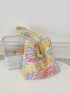 Colorblock Shopper Bag Striped Pattern