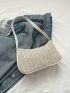 Small Straw Bag Contrast Binding