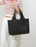 Medium Shopper Bag Minimalist Black