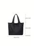 Medium Shopper Bag Minimalist Black