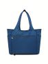 Medium Shopper Bag Double Handle Solid Color