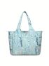 Letter & Mountain Graphic Shopper Bag Casual